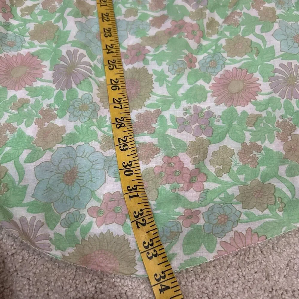 Manoush Women's Smocked Floral Mini Sundress Dress Green Size 38 US 6 M - Picture 9 of 9